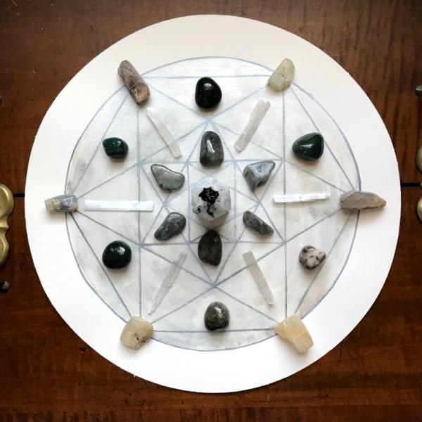 Crystal Grid for Moon Energy