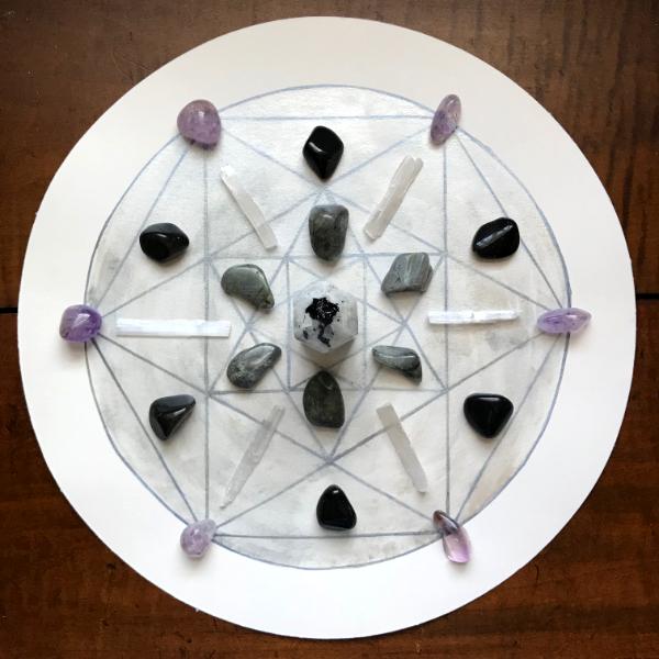 Crystal Grid for Moon Energy