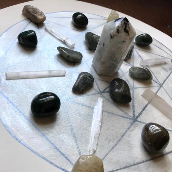 Crystal Grid for Moon Energy